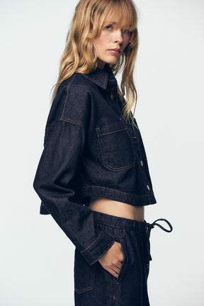 Denim Short Shirt