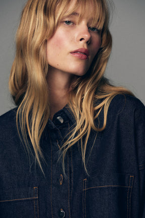 Denim Short Shirt