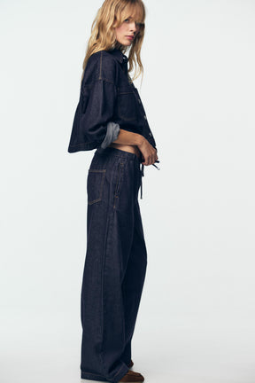 Wide-leg Jogger Jeans