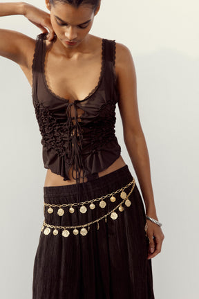 Gathered Tie Top