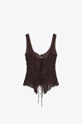 Gathered Tie Top