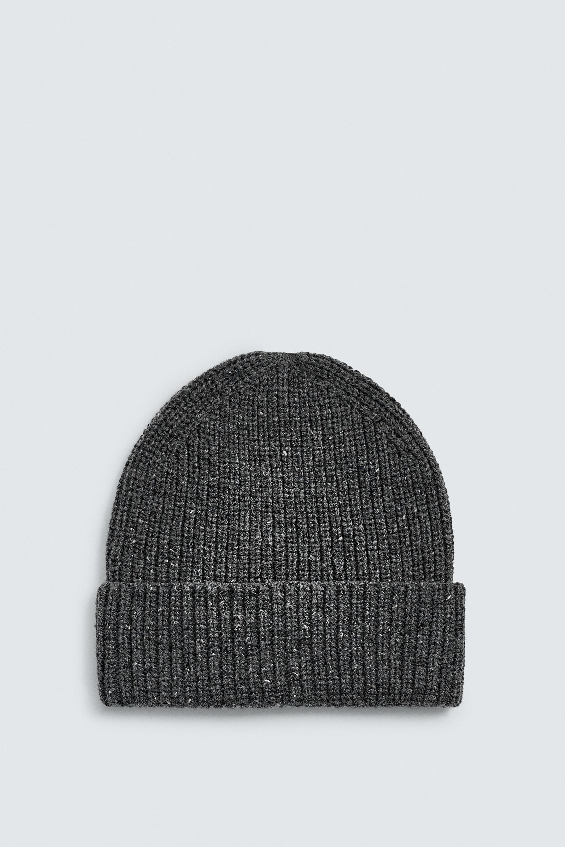 TEXTURED KNIT HAT WITH BOBBLE DETAIL - Image 2