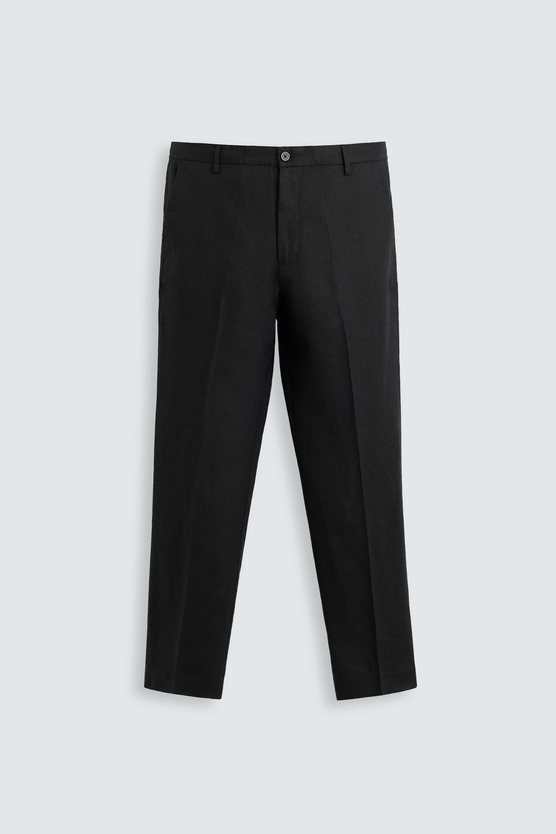 REGULAR FIT LINEN TROUSERS - Image 6