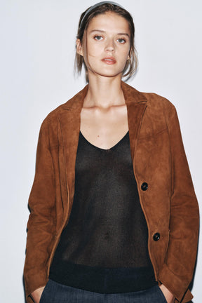 Oversized Wildlederjacke (limitierte Auflage)