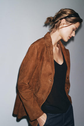 Oversized Wildlederjacke (limitierte Auflage)