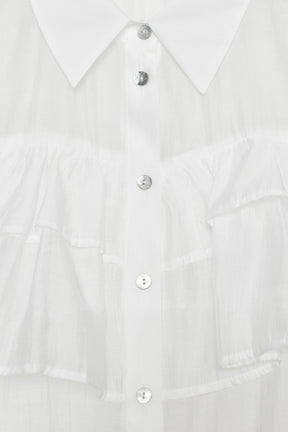 Ruffled Semi-Sheer Top