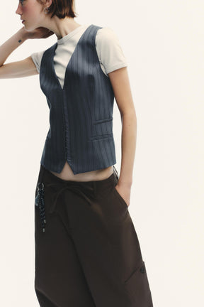 Pinstripe waistcoat