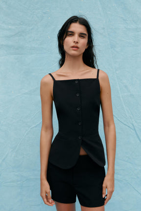 Buttoned Waistcoat Top