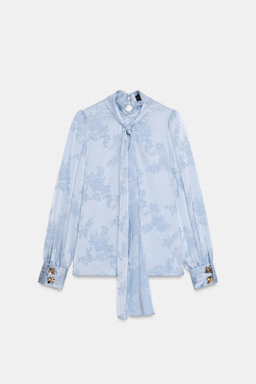 Satin-finish Jacquard Shirt