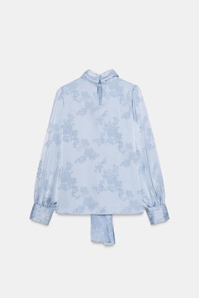 Satin-finish Jacquard Shirt
