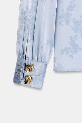 Satin-finish Jacquard Shirt