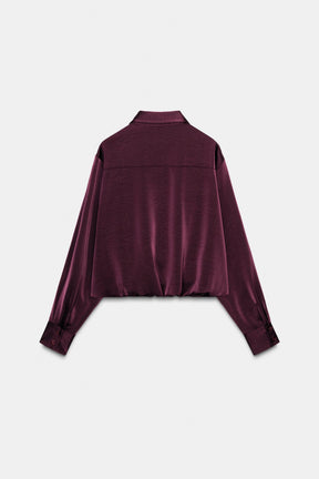 SATIN BALLOON SHIRT