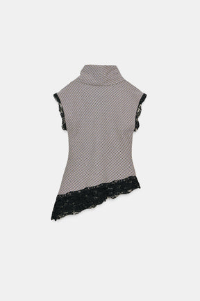 HOUNDSTOOTH LACE SHIRT