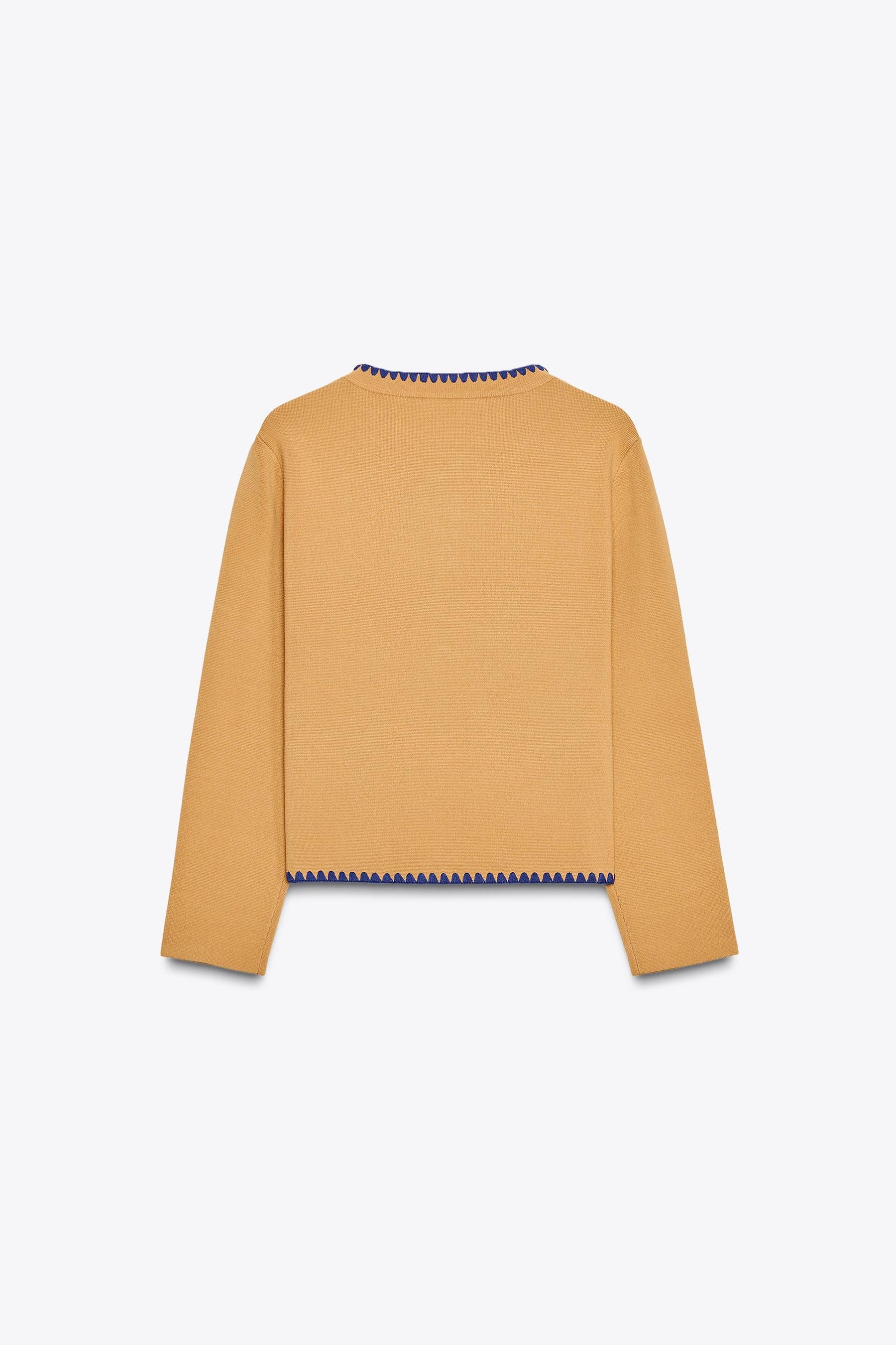 CARDIGAN WITH CONTRAST EMBROIDERY - Image 8