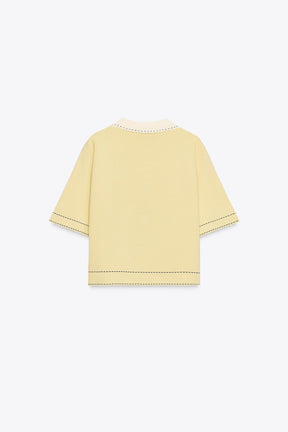 Knit Polo Cardigan