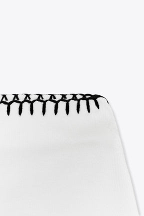 CONTRAST EMBROIDERY KNIT SKIRT - Image 8