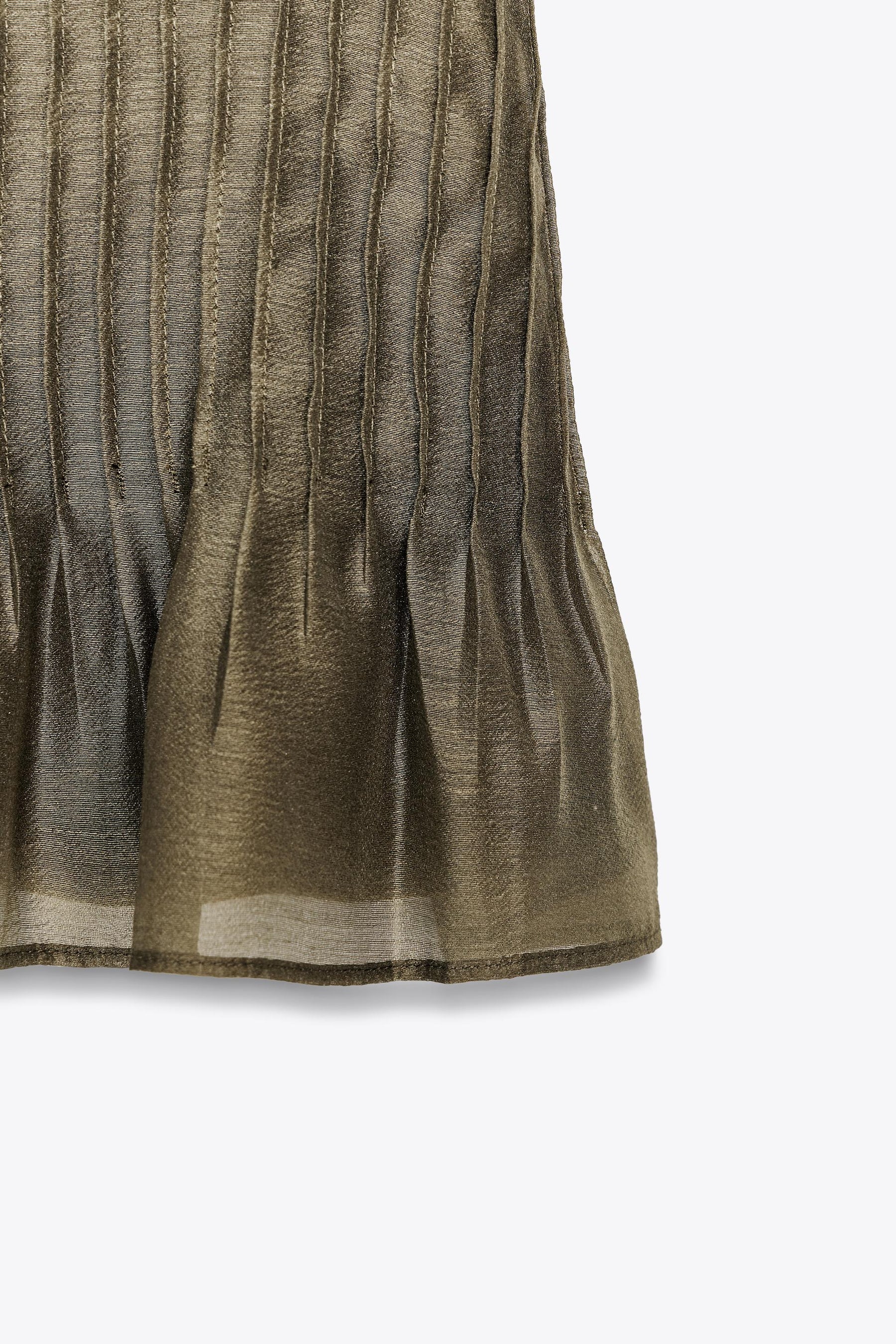 Pleated Knit Blouse