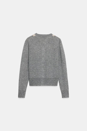 WOOL BLEND ARGYLE CARDIGAN