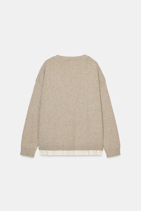 CONTRAST WOOL BLEND CARDIGAN - Image 7