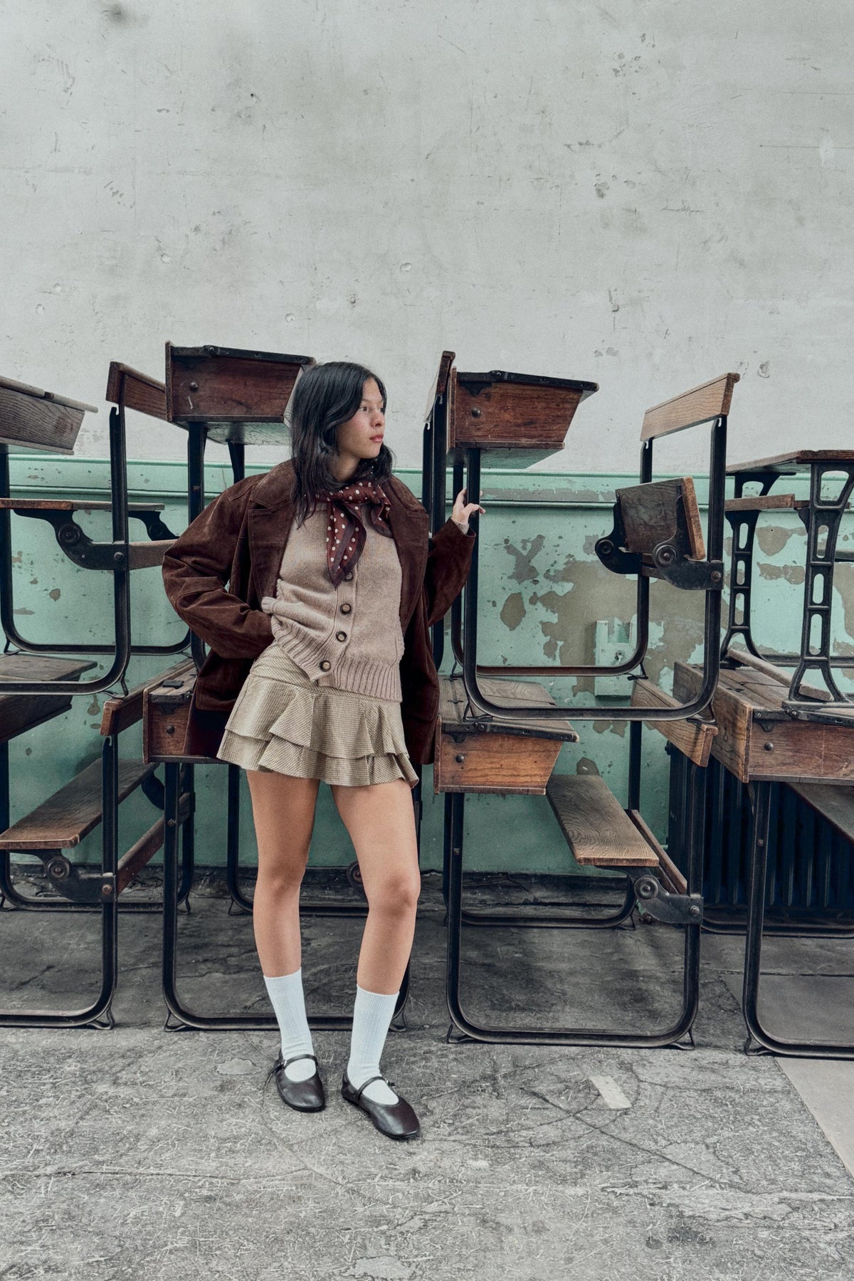 Strickjacke mit Rippstrickbündchen