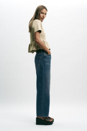 Peplum-Cardigan, Kurzarm