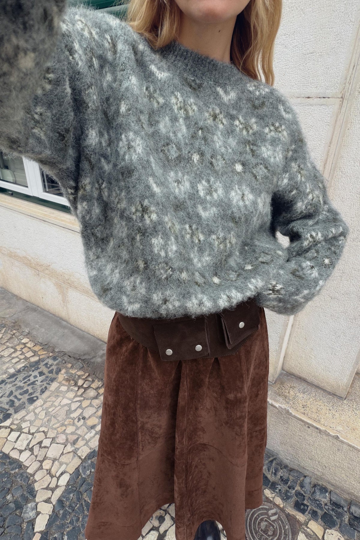 Brushed Jacquard Sweater