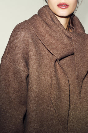 KNIT JUMPER WITH SCARF