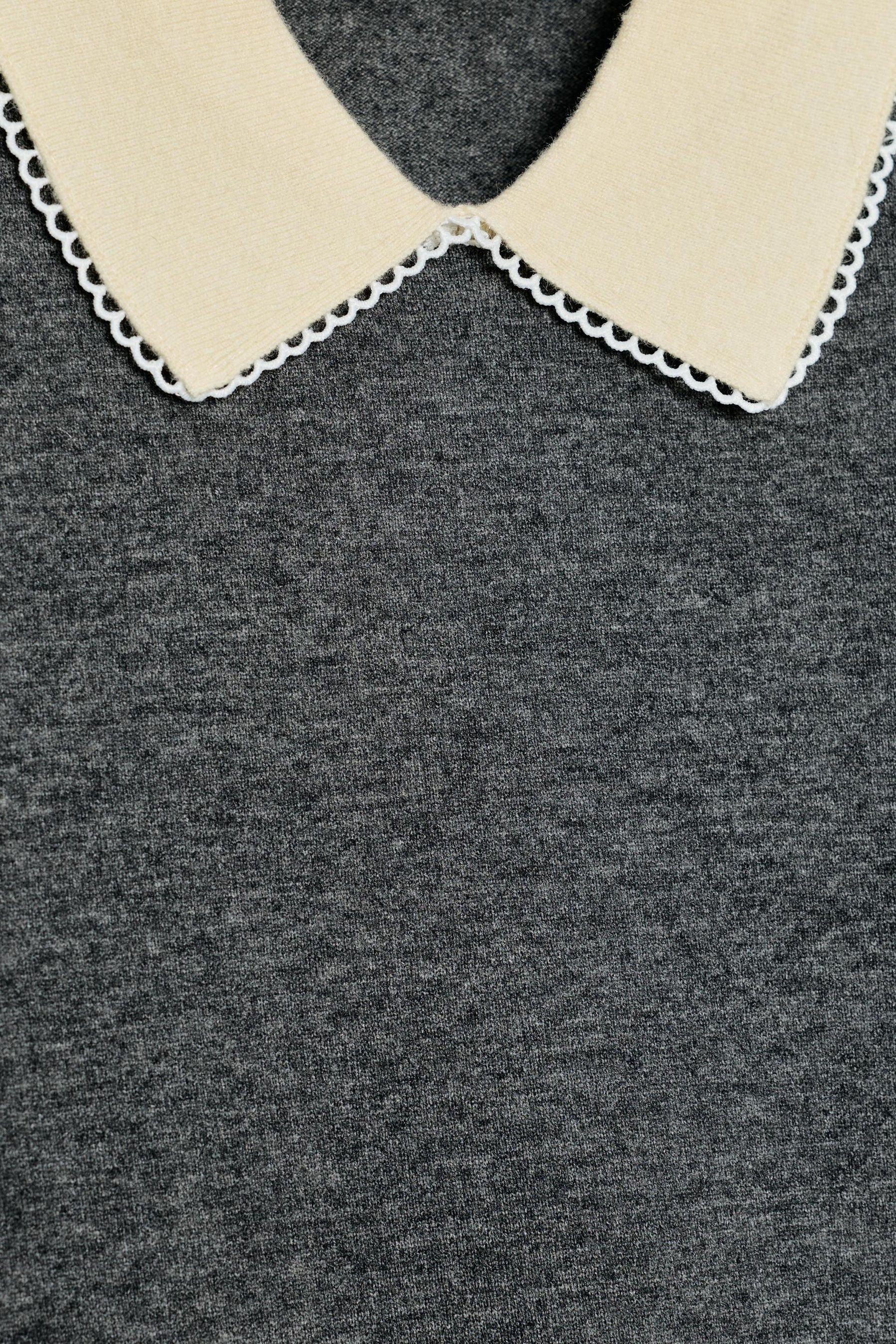 LACE-TRIMMED POLO SHIRT