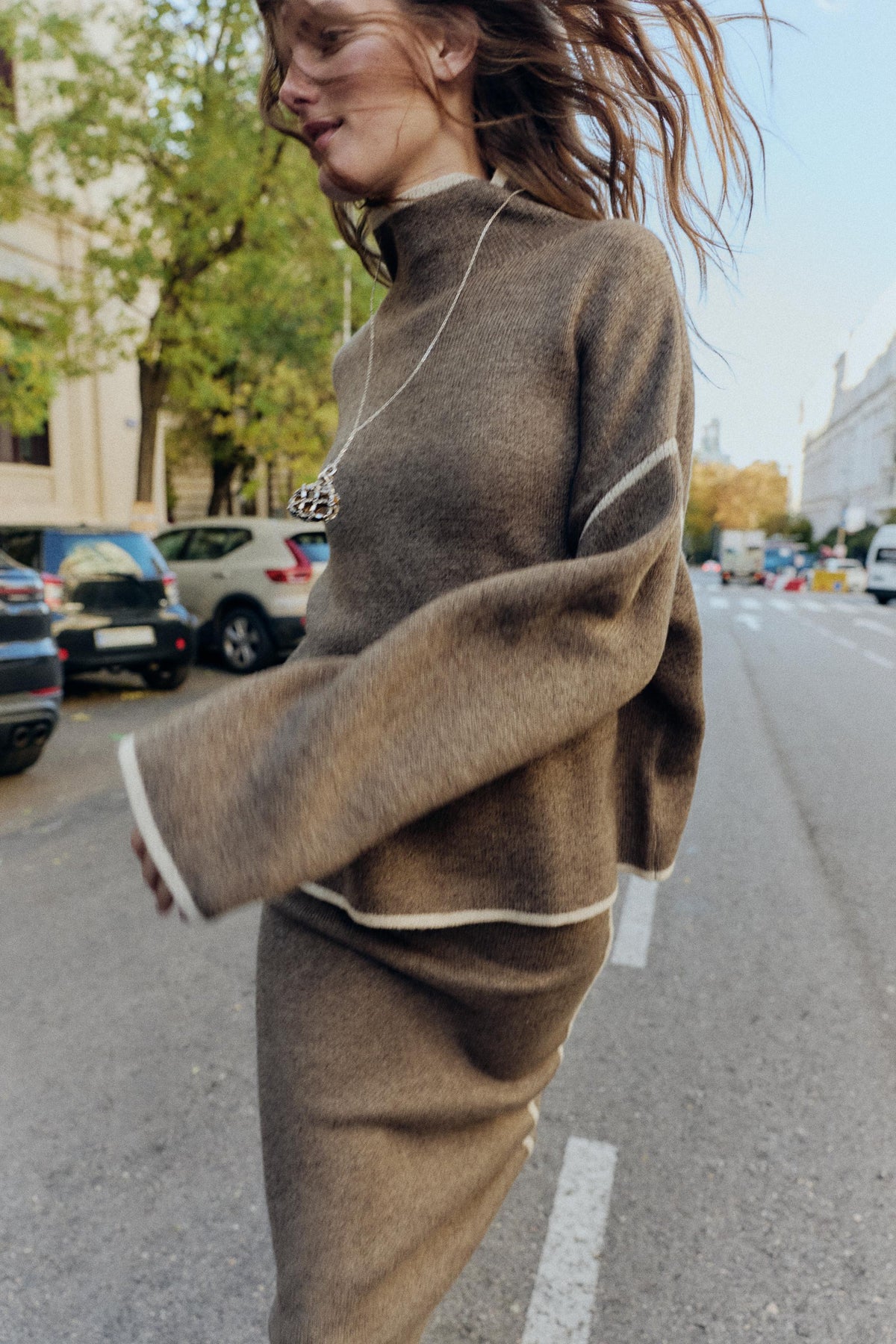 Trim Knit Sweater