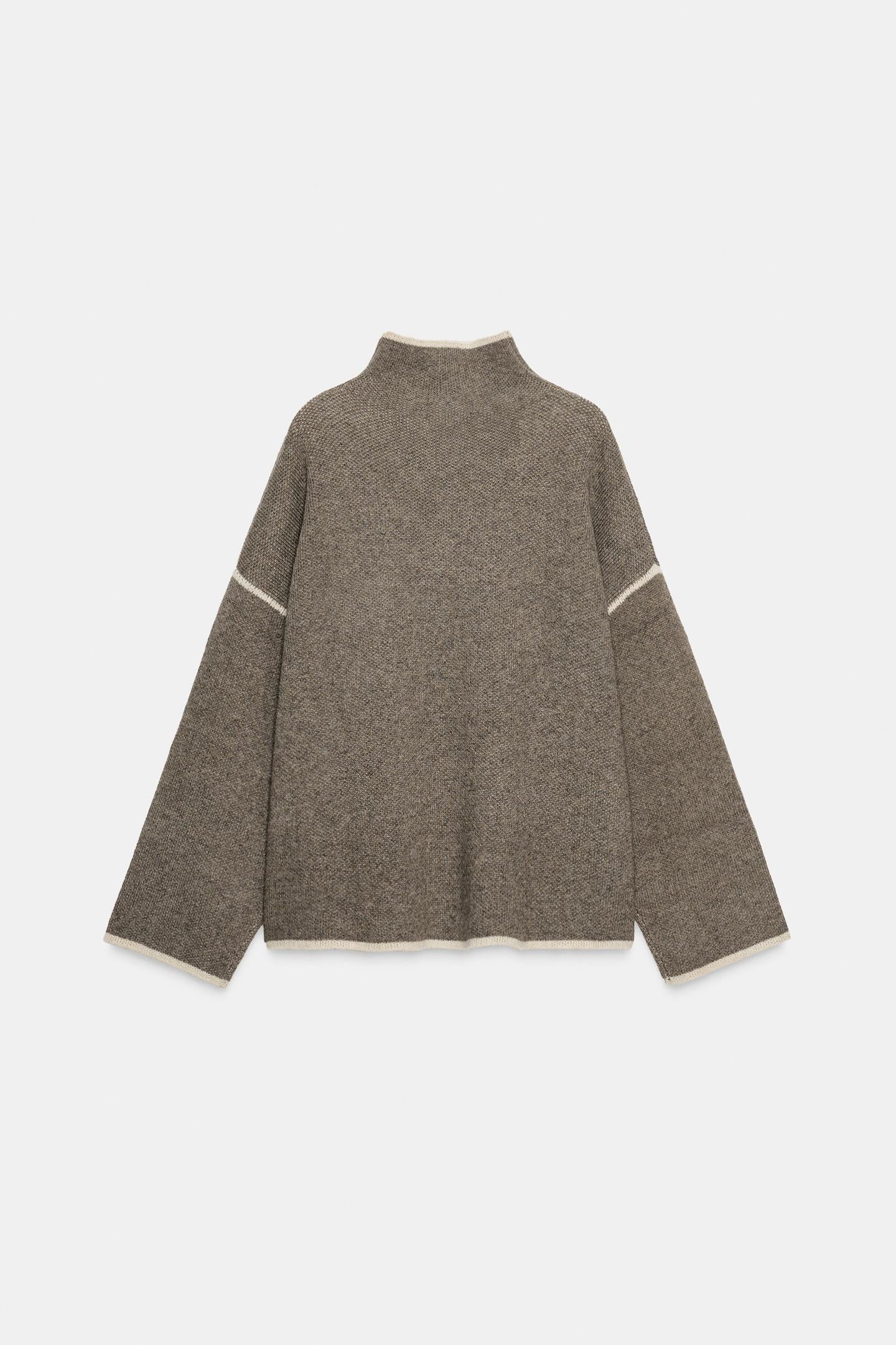 Strickpullover mit Zierleiste