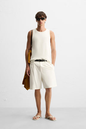 TEXTURED KNIT TANK TOP - Image 1