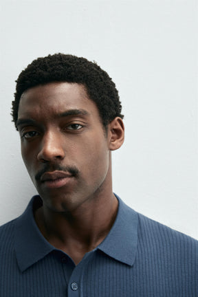 RIB KNIT POLO SHIRT - Image 5