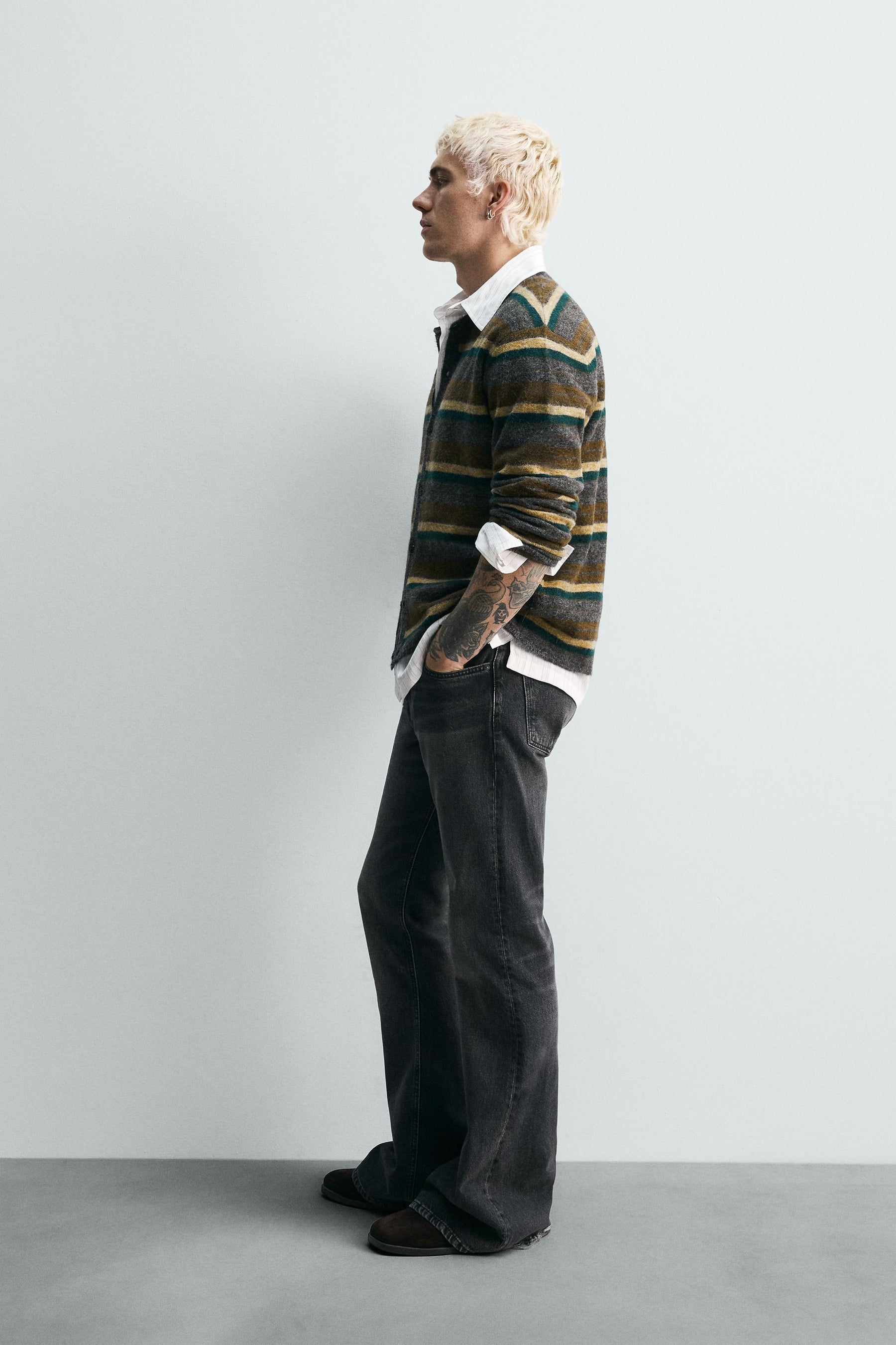 STRIPED JACQUARD CARDIGAN - Image 4