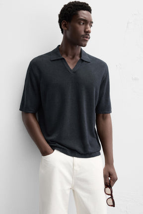 100% HEMP KNIT POLO SHIRT - Image 6