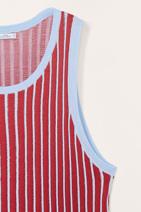 LIMITED EDITION STRIPED JACQUARD KNIT TANK TOP - Image 6