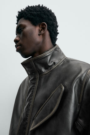 LIMITED EDITION LEATHER JACKET WITH POCKETS - Image 6