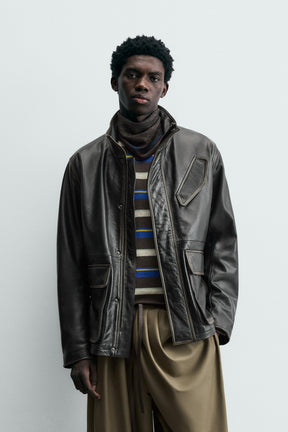 LIMITED EDITION LEATHER JACKET WITH POCKETS - Image 2