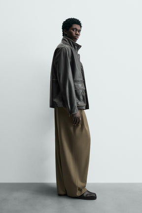 Lederjacke mit Taschen