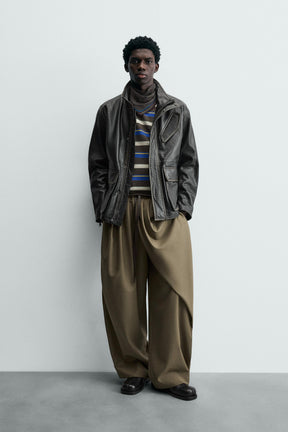 LIMITED EDITION LEATHER JACKET WITH POCKETS - Image 1