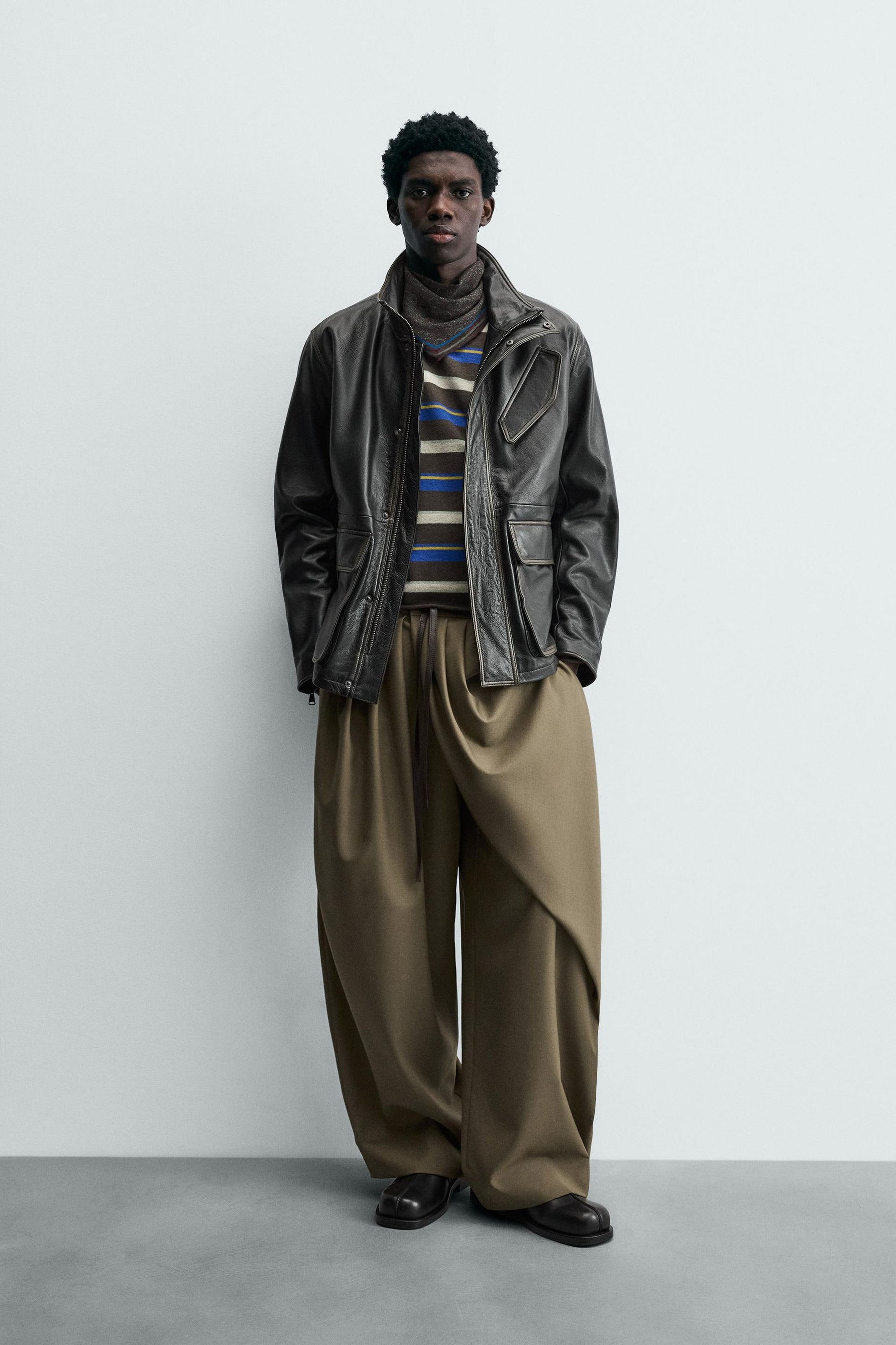 Lederjacke mit Taschen