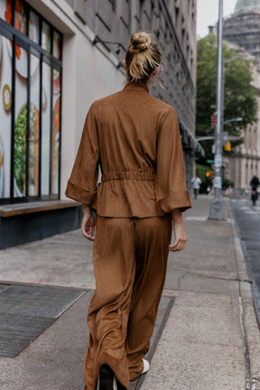 Faux Suede Safari Shirt