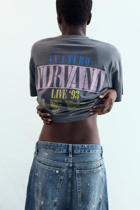 Faded-effect T-shirt