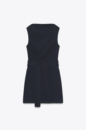 SHORT BELTED DRESS - Image 1
