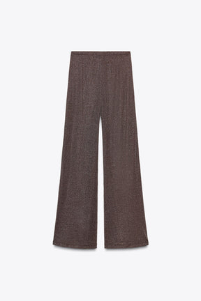 Metallic Thread Palazzo Trousers