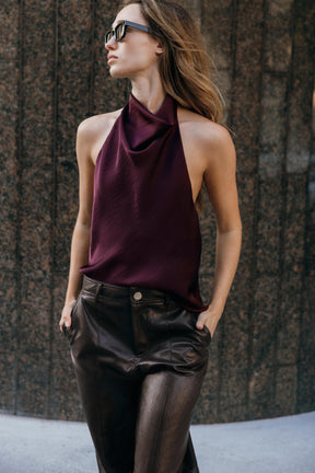 Satin Halter Top