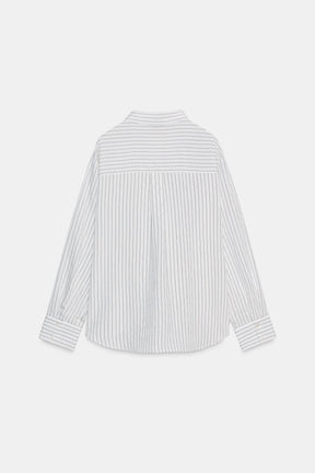 Striped Lace Flower Shirt