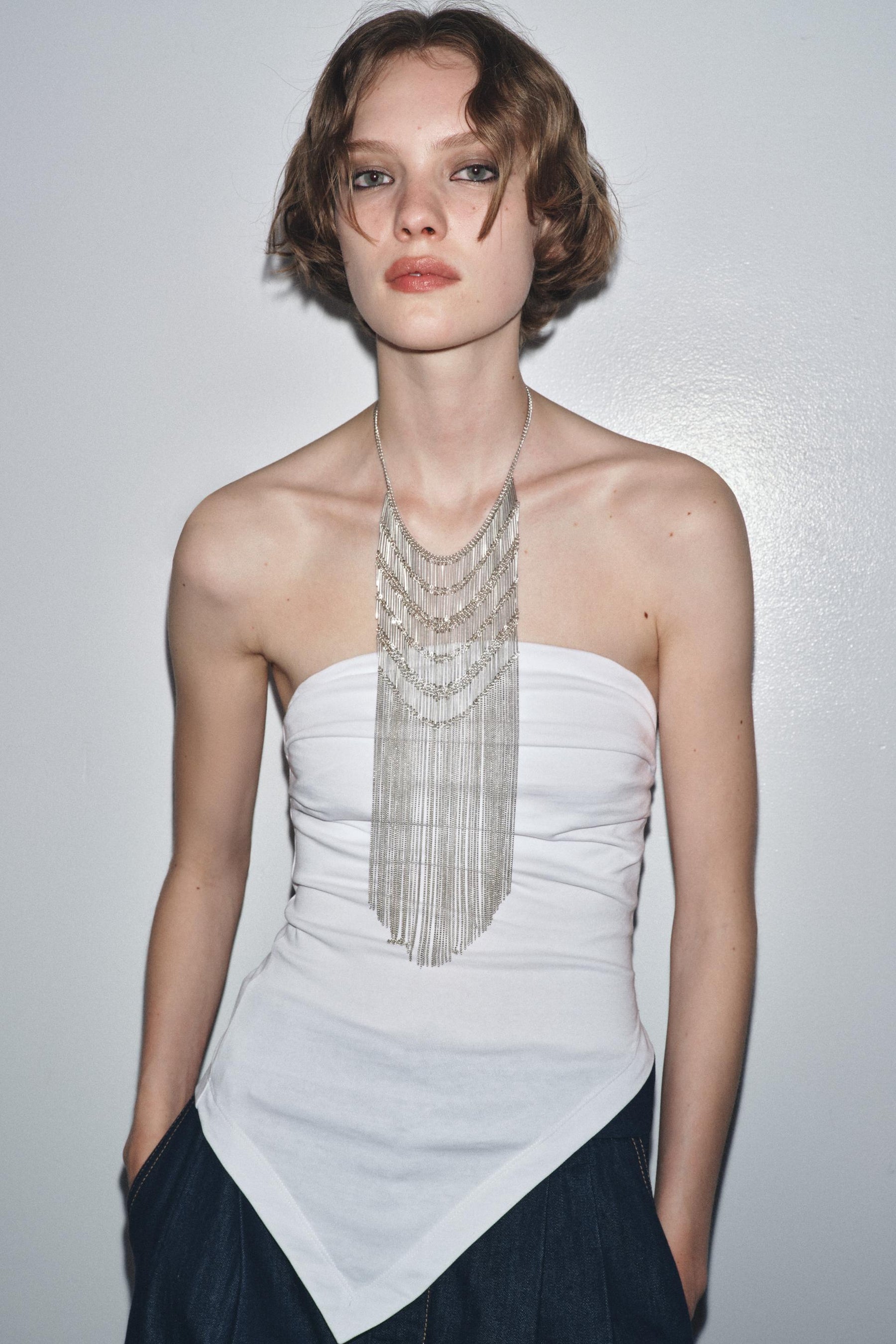 Asymmetrisches Bandeau-Top