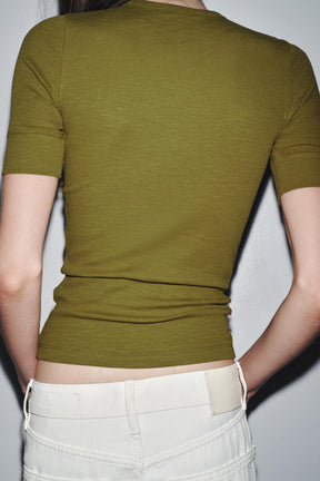 Rib Short Sleeve Shirt