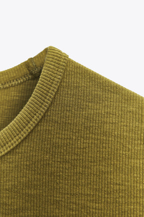 Rib Short Sleeve Shirt