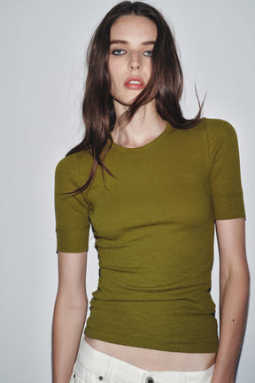 Rib Short Sleeve Shirt